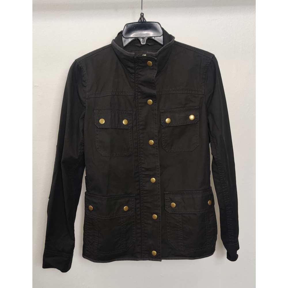 J. Crew Relaxed Boyfriend Black Field Jacket Sz XS